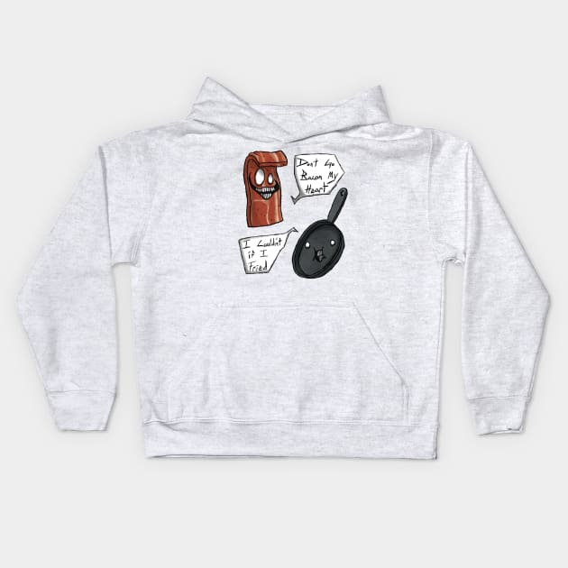 Bacon Fried Kids Hoodie by TheDoodleDream